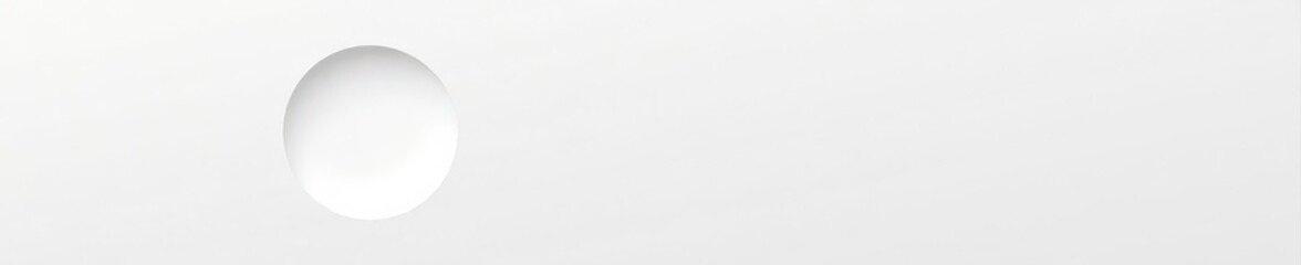 Clean white paper with a perfect round hole, minimalist background, material, paper, bright