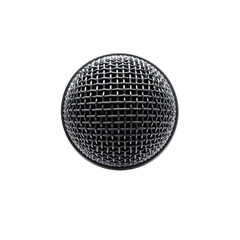 Microphone head isolated on transparent background with clipping path
