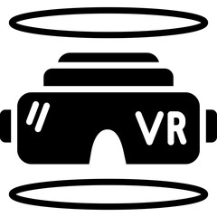 Virtual Reality Glasses Icon Vector Element