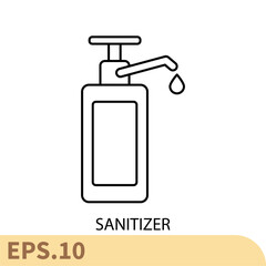 sanitizer icons  symbol vector elements for infographic web