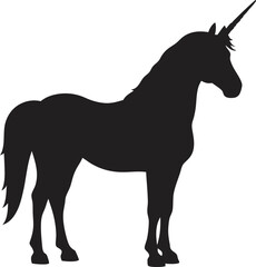 Unicorn Silhouette PNG Transparent Background