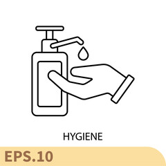 hygiene icons  symbol vector elements for infographic web