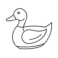 duck decoy icon, duck decoy line art - simple line art of duck decoy, perfect for duck decoy logos and icons