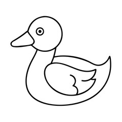 duck decoy icon, duck decoy line art - simple line art of duck decoy, perfect for duck decoy logos and icons