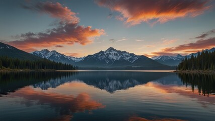 Mountain Lake Sunset