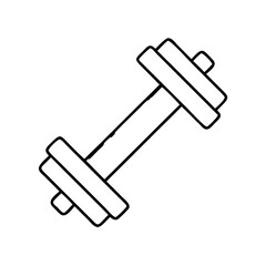 dumbbell icon, dumbbell line art - simple line art of dumbbell, perfect for dumbbell logos and icons