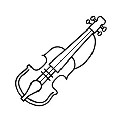 Obraz premium electric violin icon, electric violin line art - simple line art of electric violin, perfect for electric violin logos and icons