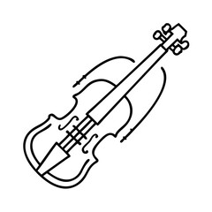 Obraz premium electric violin icon, electric violin line art - simple line art of electric violin, perfect for electric violin logos and icons