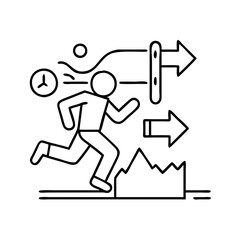 endurance training icon, endurance training line art - simple line art of endurance training, perfect for endurance training logos and icons