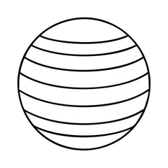 exercise ball icon, exercise ball line art - simple line art of exercise ball, perfect for exercise ball logos and icons
