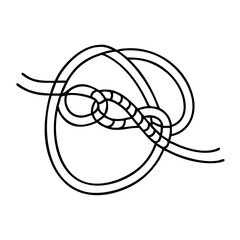 fisherman s knot icon, fisherman s knot line art - simple line art of fisherman s knot, perfect for fisherman s knot logos and icons