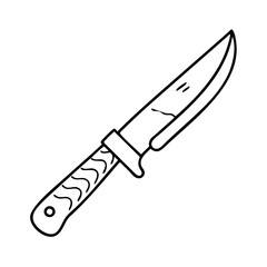 fish fillet knife icon, fish fillet knife line art - simple line art of fish fillet knife, perfect for fish fillet knife logos and icons