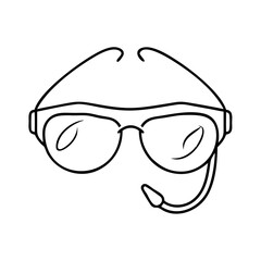 fishing sunglasses icon, fishing sunglasses line art - simple line art of fishing sunglasses, perfect for fishing sunglasses logos and icons