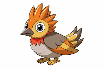 Cute Bird Line Art Vector – Minimalist Bird Illustration, Logo Icon & Clip art on White Background