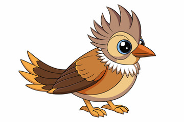 Cute Bird Line Art Vector – Minimalist Bird Illustration, Logo Icon & Clip art on White Background