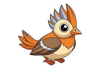 Cute Bird Line Art Vector – Minimalist Bird Illustration, Logo Icon & Clip art on White Background