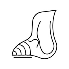 foot arch for healthy walking icon, foot arch for healthy walking line art - simple line art of foot arch for healthy walking, perfect for foot arch for healthy walking logos and icons