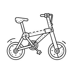 foldable bike icon, foldable bike line art - simple line art of foldable bike, perfect for foldable bike logos and icons