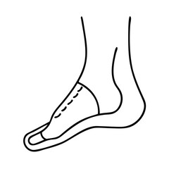 foot arch for healthy walking icon, foot arch for healthy walking line art - simple line art of foot arch for healthy walking, perfect for foot arch for healthy walking logos and icons