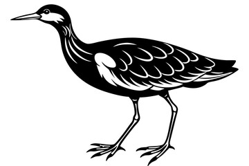 Cute Bird Line Art Vector &ndash; Minimalist Bird Illustration, Logo Icon & Clip art on White Background