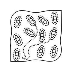 footstep pattern on trail icon, footstep pattern on trail line art - simple line art of footstep pattern on trail, perfect for footstep pattern on trail logos and icons