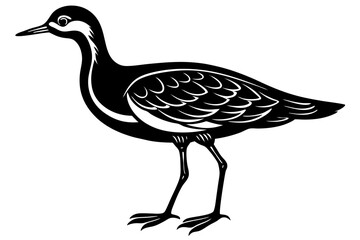 Cute Bird Line Art Vector – Minimalist Bird Illustration, Logo Icon & Clip art on White Background