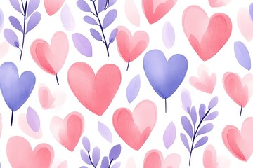 Romantic floral heart pattern for valentine's day design