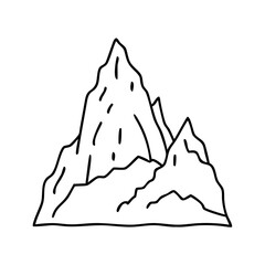 glacial peak icon, glacial peak line art - simple line art of glacial peak, perfect for glacial peak logos and icons