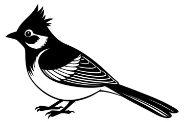 Cute Bird Line Art Vector – Minimalist Bird Illustration, Logo Icon & Clip art on White Background