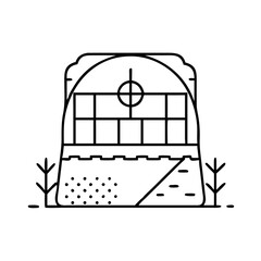 ground blind icon, ground blind line art - simple line art of ground blind, perfect for ground blind logos and icons