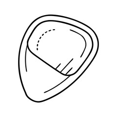guitar pick icon, guitar pick line art - simple line art of guitar pick, perfect for guitar pick logos and icons