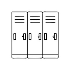 gym locker icon, gym locker line art - simple line art of gym locker, perfect for gym locker logos and icons