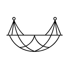 hammock icon, hammock line art - simple line art of hammock, perfect for hammock logos and icons
