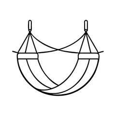hammock icon, hammock line art - simple line art of hammock, perfect for hammock logos and icons