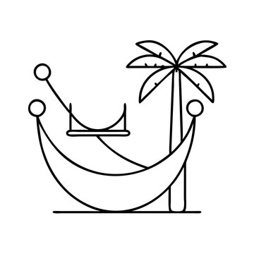 recommend clip art: hammock icon, hammock line art - simple line art of hammock, perfect for hammock logos and icons