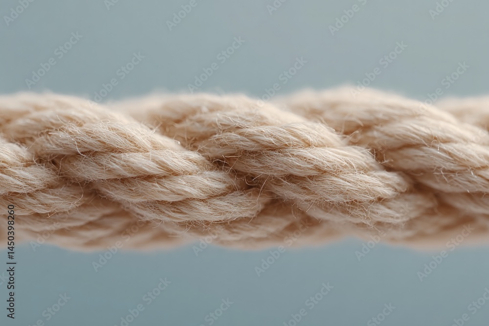 Poster minimalistic representation of two ropes either being tied together or pulled apart in clean image