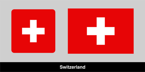 Swiss flag vector isolated on transparent background