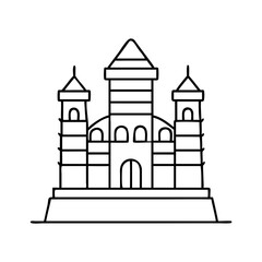 historic landmark icon, historic landmark line art - simple line art of historic landmark, perfect for historic landmark logos and icons