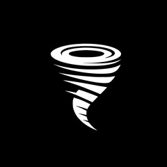 Tornado silhouette black vector design