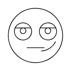 internet meme face icon, internet meme face line art - simple line art of internet meme face, perfect for internet meme face logos and icons