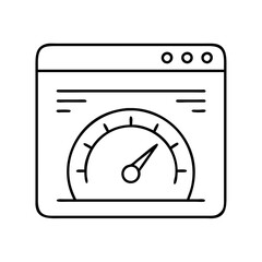 internet speed meter icon, internet speed meter line art - simple line art of internet speed meter, perfect for internet speed meter logos and icons