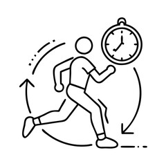 interval running icon, interval running line art - simple line art of interval running, perfect for interval running logos and icons