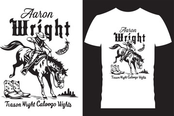 Western Cowboy T Shirt Design 