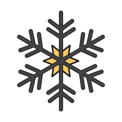 Minimalist Winter Design Featuring Snowflake with Seasonal Tree Silhouettes

