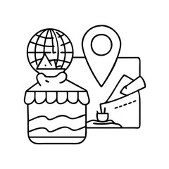 local souvenir icon, local souvenir line art - simple line art of local souvenir, perfect for local souvenir logos and icons
