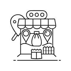 local souvenir icon, local souvenir line art - simple line art of local souvenir, perfect for local souvenir logos and icons