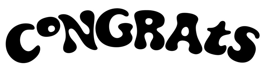 Congrats black bold sign. Congrats black handwritten text. Congratulations black bold sign. 
