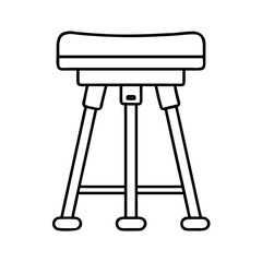 musician s stool icon, musician s stool line art - simple line art of musician s stool, perfect for musician s stool logos and icons