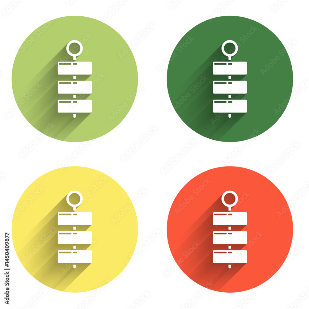 Poster set firework icon isolated with long shadow background. concept of fun party. explosive pyrotechnic 