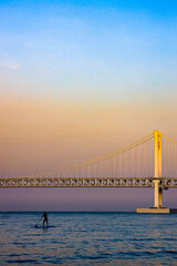 Gwangan Bridge at sunset